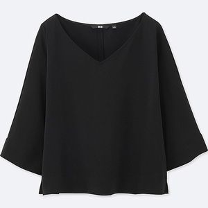Uniqlo drape 3/4 sleeve blouse